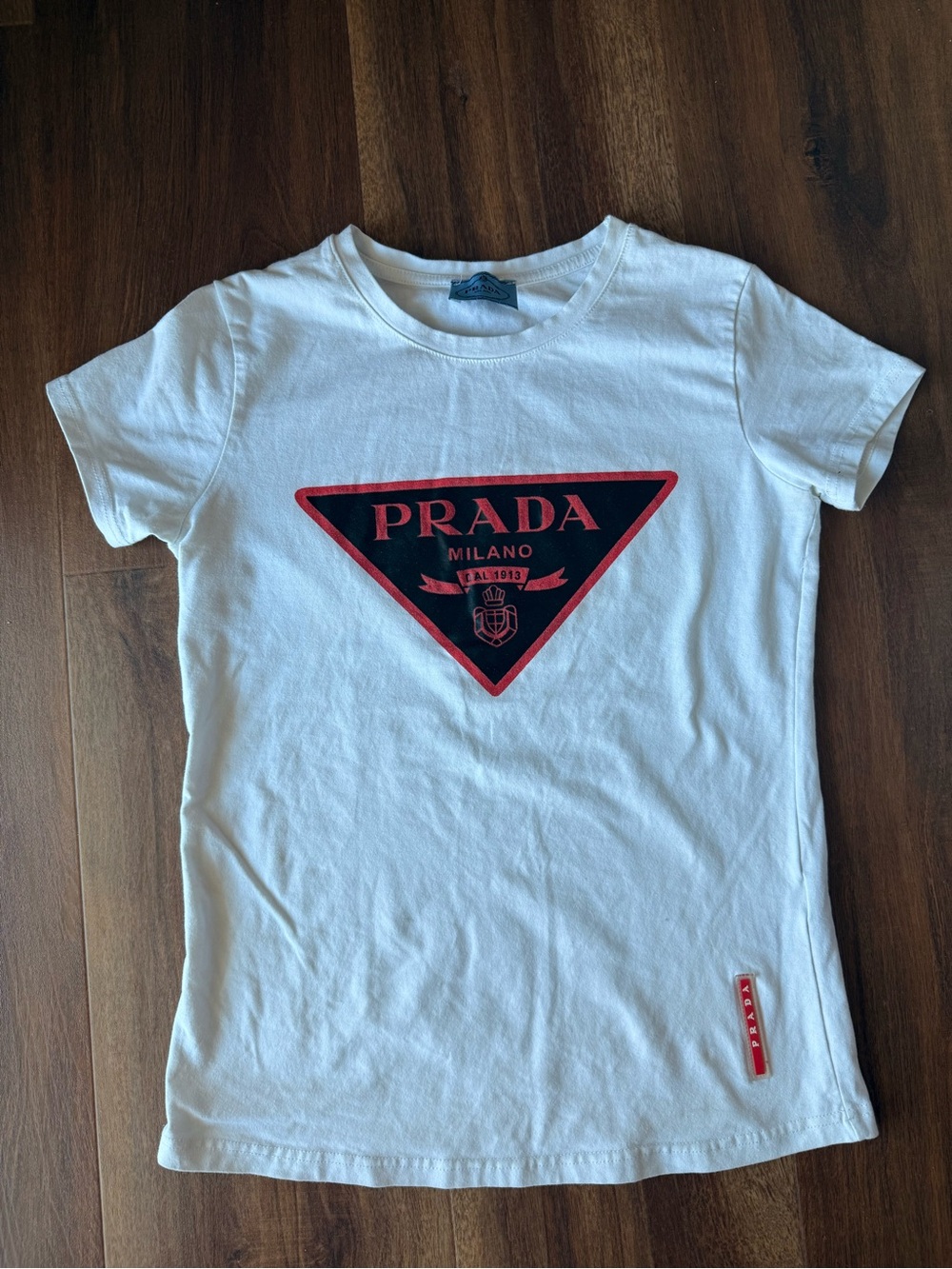 Prada White and Black Tee